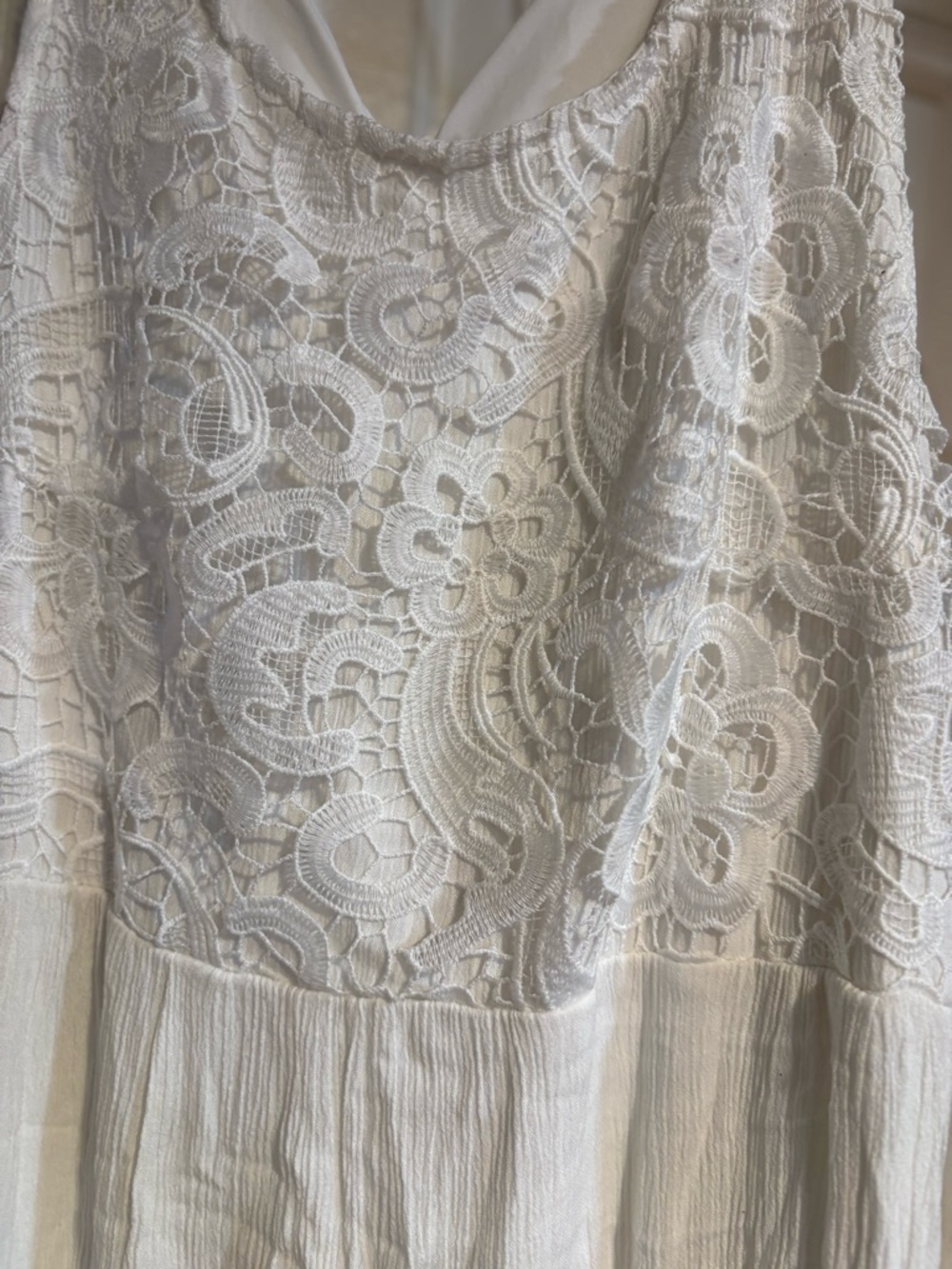 White Lace Embroidered Sundress